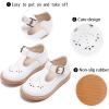 imageGINFIVE Toddler Girls Dress Shoes Little Kids Flats School Mary Janes ShoesGf282  White