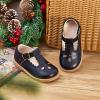 imageGINFIVE Toddler Girls Dress Shoes Little Kids Flats School Mary Janes ShoesGf286  Black
