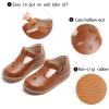imageGINFIVE Toddler Girls Dress Shoes Little Kids Flats School Mary Janes ShoesGf286  Brown