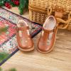imageGINFIVE Toddler Girls Dress Shoes Little Kids Flats School Mary Janes ShoesGf286  Brown