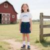 imageGINFIVE Toddler Girls Dress Shoes Little Kids Flats School Mary Janes ShoesGf286  Navy Blue