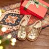 imageGINFIVE Toddler Girls Dress Shoes Little Kids Flats School Mary Janes ShoesGf286gold