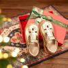 imageGINFIVE Toddler Girls Dress Shoes Little Kids Flats School Mary Janes ShoesGf286gold