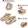 imageGINFIVE Toddler Girls Dress Shoes Little Kids Flats School Mary Janes ShoesGf286gold