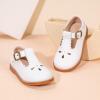 imageGINFIVE Toddler Girls Dress Shoes Little Kids Flats School Mary Janes ShoesGf286white