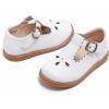 imageGINFIVE Toddler Girls Dress Shoes Little Kids Flats School Mary Janes ShoesGf286white