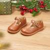 imageGINFIVE Toddler Girls Dress Shoes Little Kids Flats School Mary Janes ShoesGf287brown