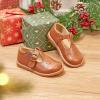 imageGINFIVE Toddler Girls Dress Shoes Little Kids Flats School Mary Janes ShoesGf287brown