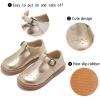 imageGINFIVE Toddler Girls Dress Shoes Little Kids Flats School Mary Janes ShoesGf287gold
