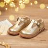 imageGINFIVE Toddler Girls Dress Shoes Little Kids Flats School Mary Janes ShoesGf287gold