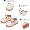 imageGINFIVE Toddler Girls Dress Shoes Little Kids Flats School Mary Janes ShoesGf287off White