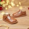 imageGINFIVE Toddler Girls Dress Shoes Little Kids Flats School Mary Janes ShoesGf392brown