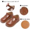 imageGINFIVE Toddler Girls Dress Shoes Little Kids Flats School Mary Janes ShoesGf392brown