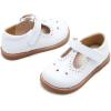 imageGINFIVE Toddler Girls Dress Shoes Little Kids Flats School Mary Janes ShoesGf392white