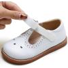imageGINFIVE Toddler Girls Dress Shoes Little Kids Flats School Mary Janes ShoesGf392white