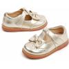 imageGINFIVE Toddler Girls Dress Shoes Little Kids Flats School Mary Janes ShoesGf395  Gold