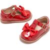imageGINFIVE Toddler Girls Dress Shoes Little Kids Flats School Mary Janes ShoesGf397red