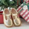 imageGINFIVE Toddler Girls Dress Shoes Little Kids Flats School Mary Janes ShoesGg03gold