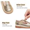imageGINFIVE Toddler Girls Dress Shoes Little Kids Flats School Mary Janes ShoesGg03gold