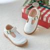 imageGINFIVE Toddler Girls Dress Shoes Little Kids Flats School Mary Janes ShoesGg03white