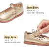 imageGINFIVE Toddler Girls Dress Shoes Little Kids Flats School Mary Janes ShoesGg05gold