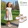imageGINFIVE Toddler Girls Dress Shoes Little Kids Flats School Mary Janes ShoesGg05white
