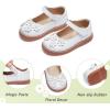 imageGINFIVE Toddler Girls Dress Shoes Little Kids Flats School Mary Janes ShoesGg07white