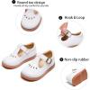 imageGINFIVE Toddler Girls Dress Shoes Little Kids Flats School Mary Janes ShoesGn51white
