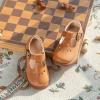 imageGINFIVE Toddler Girls Dress Shoes Little Kids Flats School Mary Janes ShoesGn51yellow Brown