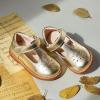 imageGINFIVE Toddler Girls Dress Shoes Little Kids Flats School Mary Janes ShoesGn52gold