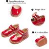 imageGINFIVE Toddler Girls Dress Shoes Little Kids Flats School Mary Janes ShoesGn53red