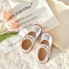 imageGINFIVE Toddler Girls Dress Shoes Little Kids Flats School Mary Janes ShoesGn53silver