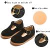 imageGINFIVE Toddler Girls Dress Shoes Little Kids Flats School Mary Janes ShoesGx83 Black