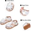 imageGINFIVE Toddler Girls Sandals Girls Toddler Sandals Little Girls Kids ShoesGg24white