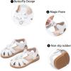 imageGINFIVE Toddler Girls Sandals Girls Toddler Sandals Little Girls Kids ShoesGg26white