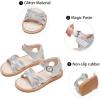 imageGINFIVE Toddler Girls Sandals Girls Toddler Sandals Little Girls Kids ShoesGg33silver