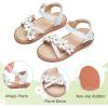 imageGINFIVE Toddler Girls Sandals Girls Toddler Sandals Little Girls Kids ShoesGg36white