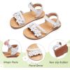 imageGINFIVE Toddler Girls Sandals Girls Toddler Sandals Little Girls Kids ShoesGg39white