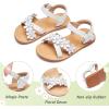 imageGINFIVE Toddler Girls Sandals Girls Toddler Sandals Little Girls Kids ShoesGg40white