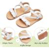imageGINFIVE Toddler Girls Sandals Girls Toddler Sandals Little Girls Kids ShoesGg51white