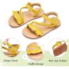 imageGINFIVE Toddler Girls Sandals Girls Toddler Sandals Little Girls Kids ShoesGg51yellow
