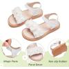 imageGINFIVE Toddler Girls Sandals Girls Toddler Sandals Little Girls Kids ShoesGg54white
