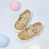 imageGINFIVE Toddler Girls Sneakers Little Girls Slip On Shoes Glitter Sneakers ToddlerGm01gold
