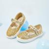 imageGINFIVE Toddler Girls Sneakers Little Girls Slip On Shoes Glitter Sneakers ToddlerGm01gold