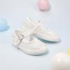 imageGINFIVE Toddler Girls Sneakers Little Girls Slip On Shoes Glitter Sneakers ToddlerGm01white