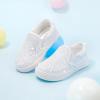 imageGINFIVE Toddler Girls Sneakers Little Girls Slip On Shoes Glitter Sneakers ToddlerGm02white