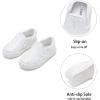 imageGINFIVE Toddler Girls Sneakers Little Girls Slip On Shoes Glitter Sneakers ToddlerGm02white