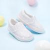 imageGINFIVE Toddler Girls Sneakers Little Girls Slip On Shoes Glitter Sneakers ToddlerGm02white