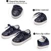 imageGINFIVE Toddler Girls Sneakers Little Girls Slip On Shoes Glitter Sneakers ToddlerGm03blue