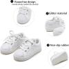 imageGINFIVE Toddler Girls Sneakers Little Girls Slip On Shoes Glitter Sneakers ToddlerGm03white